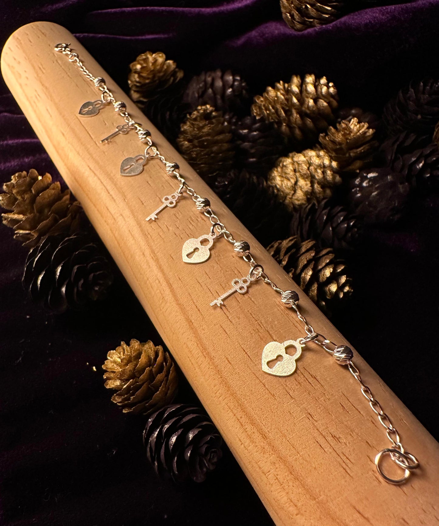 Silver Love Charms Bracelet