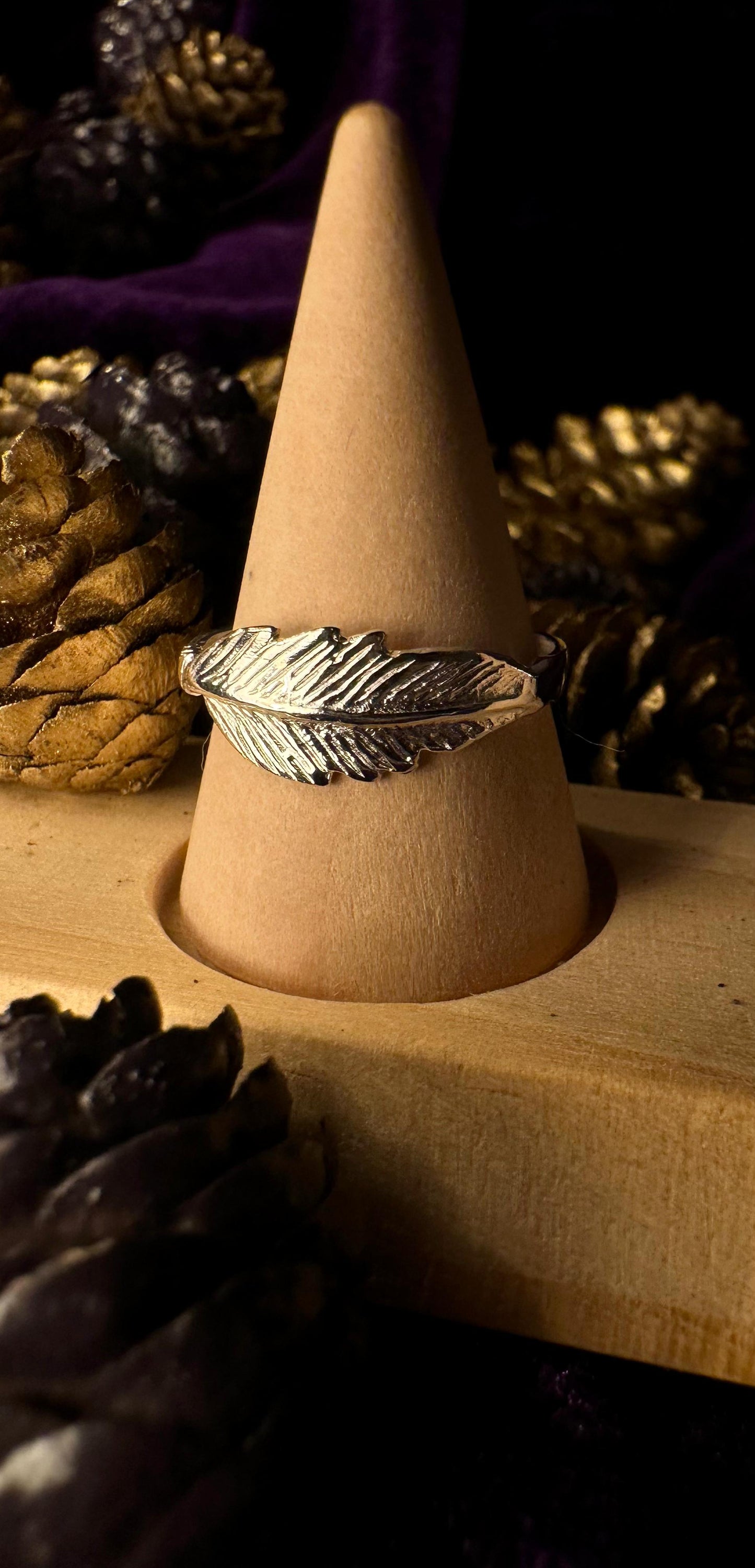 Silver Feather Ring