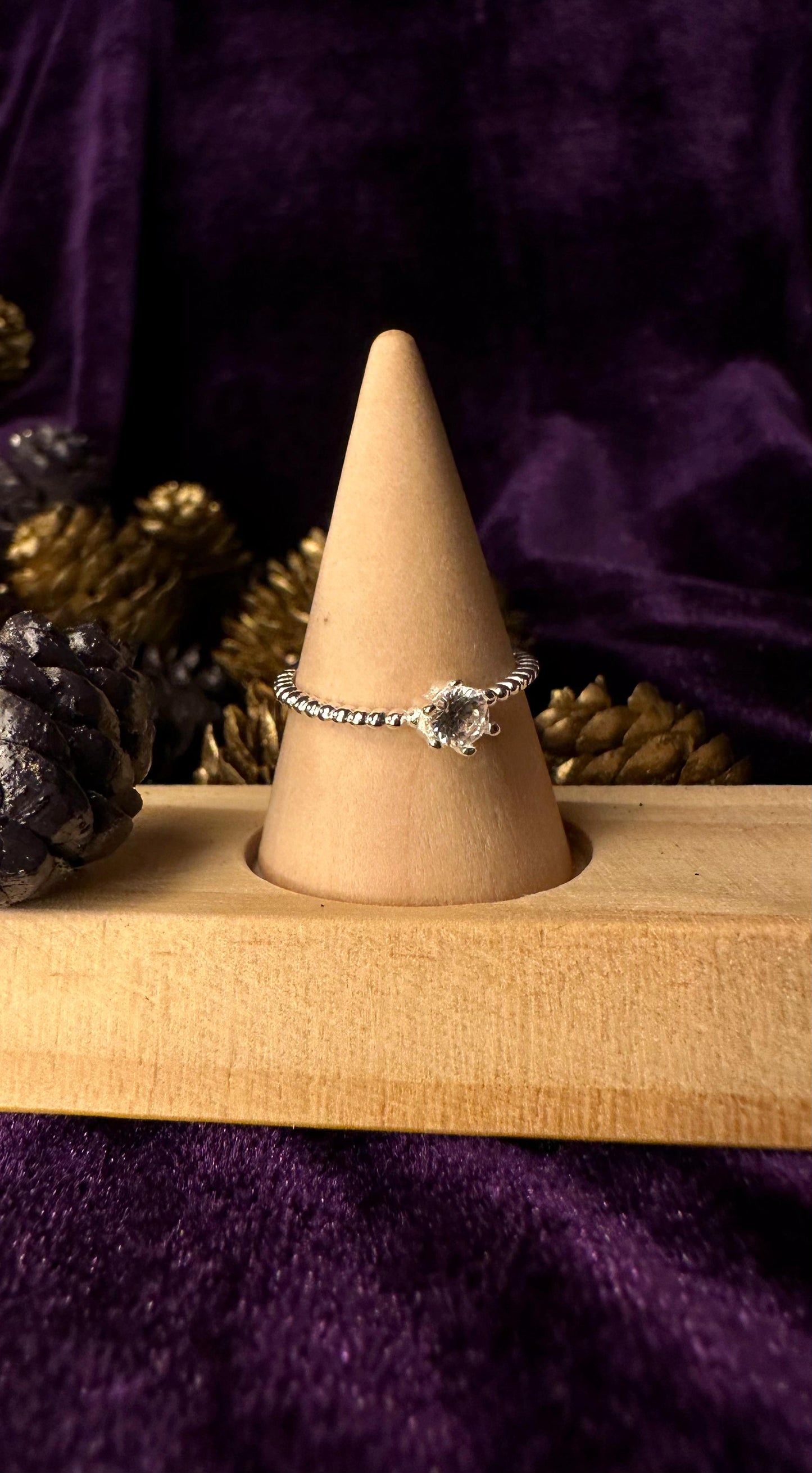 Silver Solitaire Ring