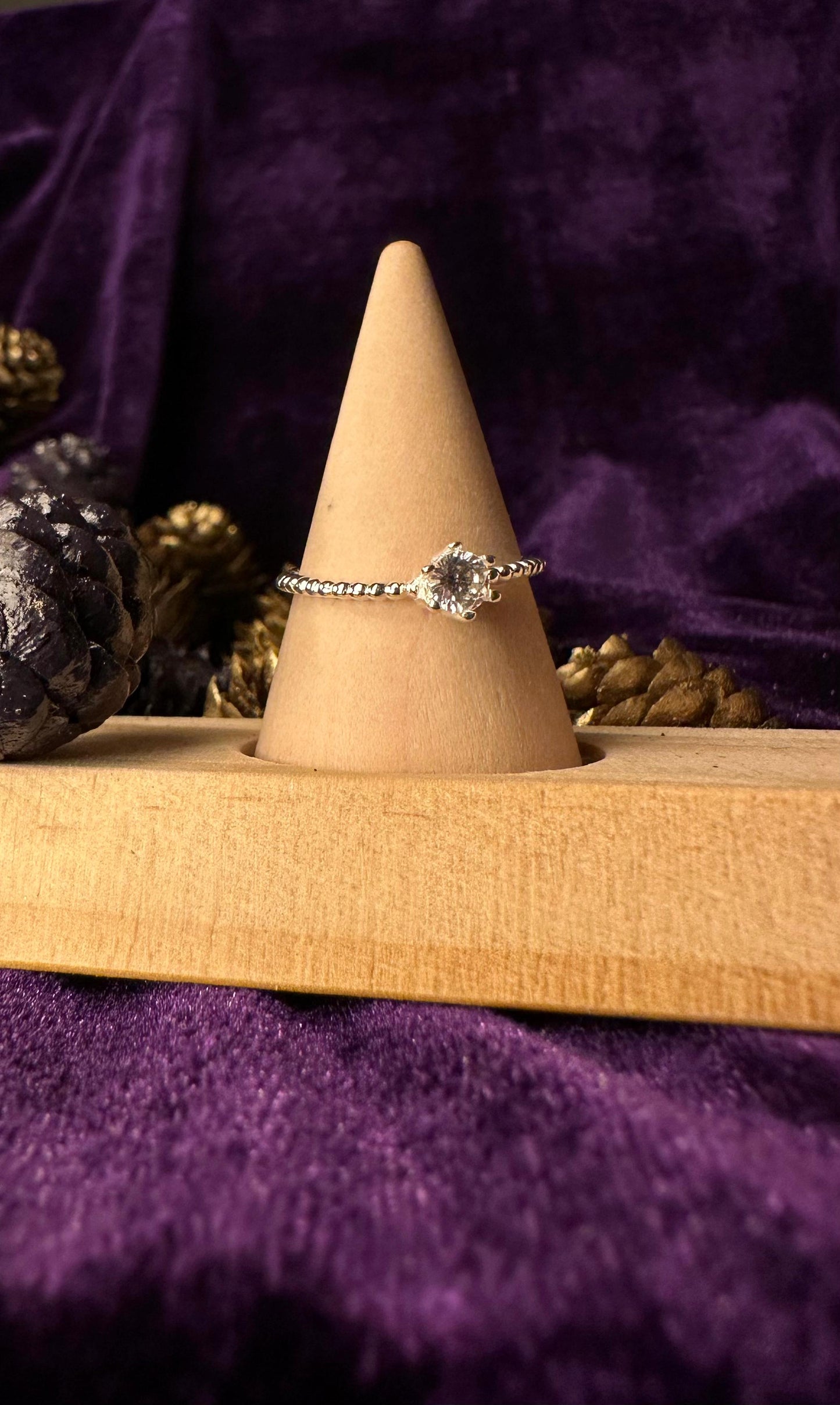 Silver Solitaire Ring