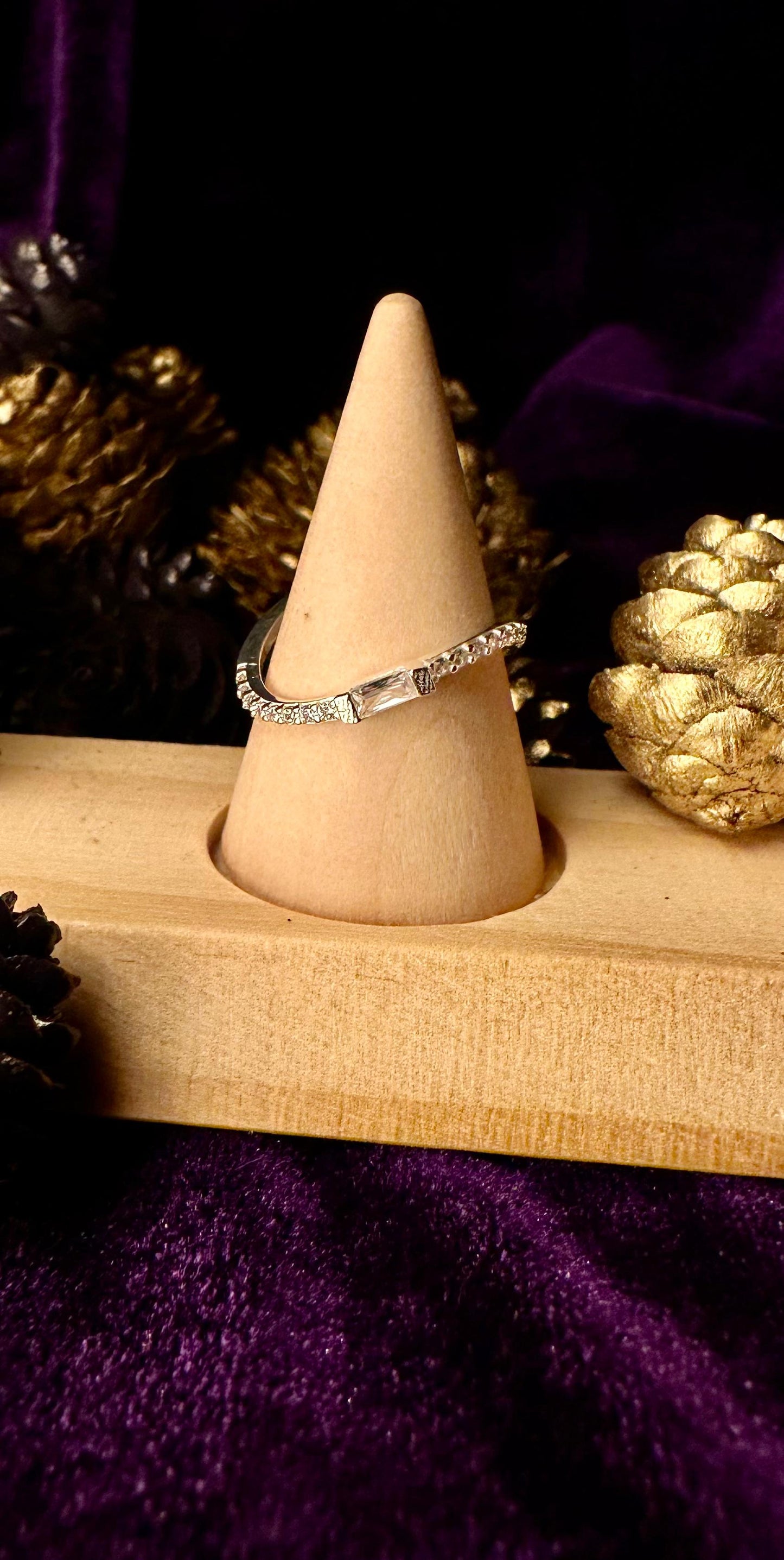 Silver Wave of Love Ring