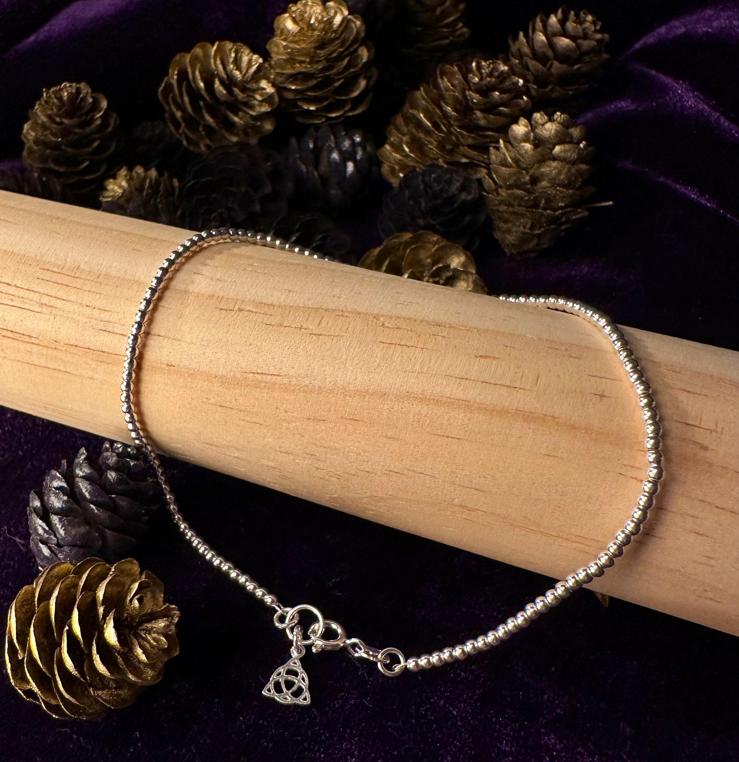 Silver Beads Anklet