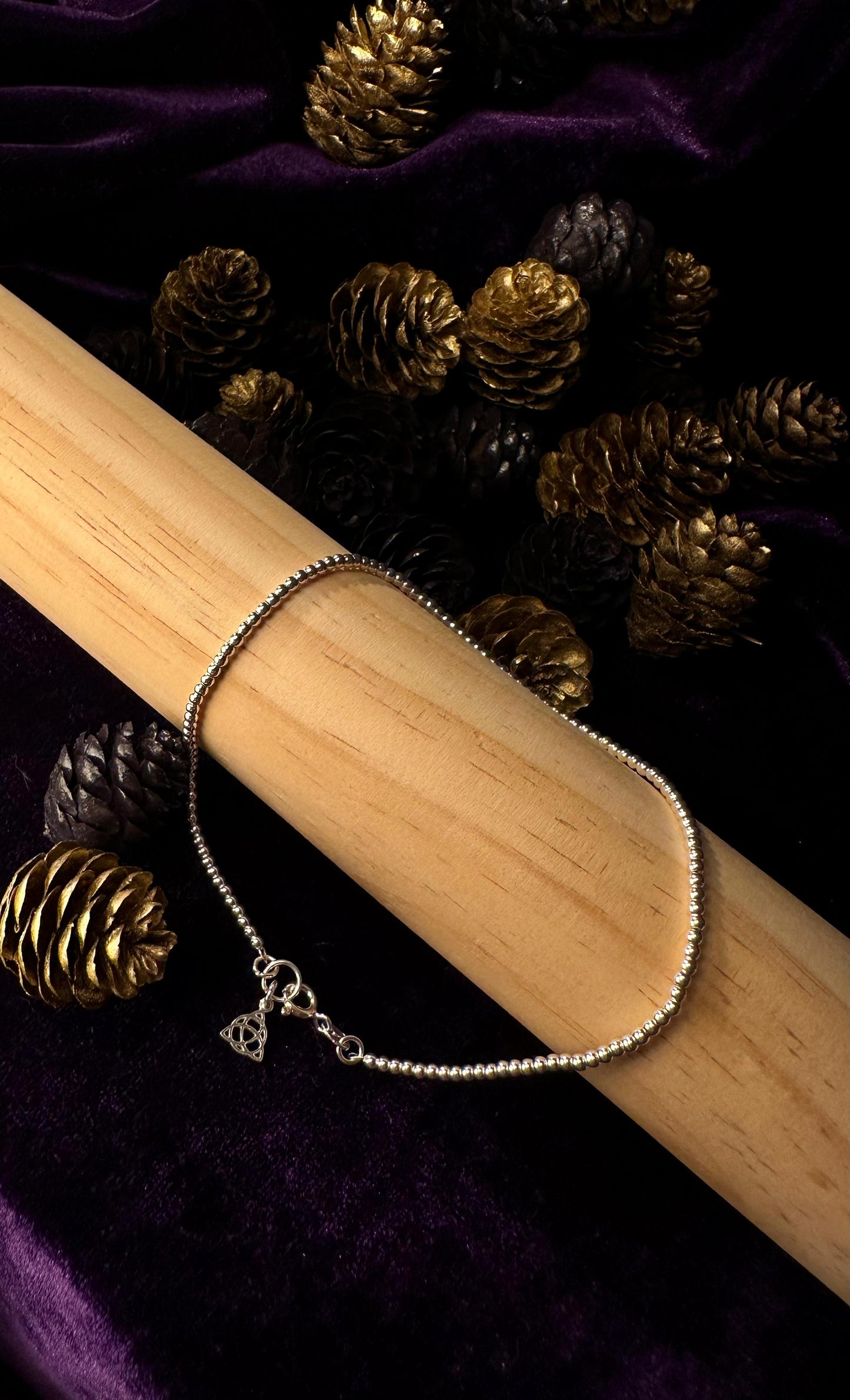 Silver Beads Anklet