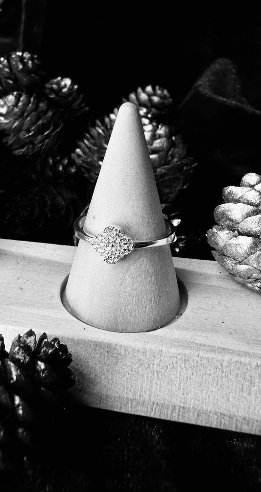 Silver Lotus Flower Ring