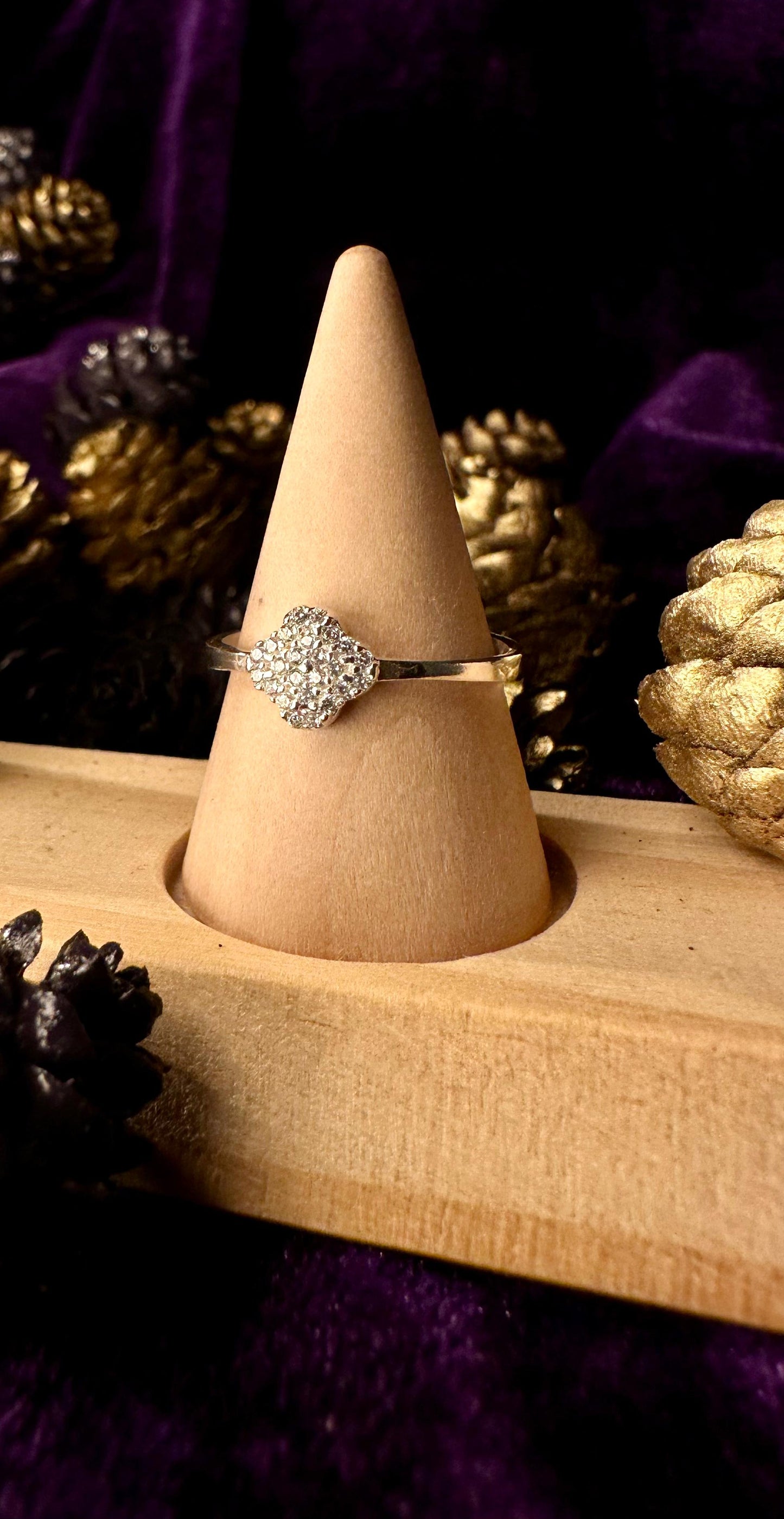 Silver Lotus Flower Ring
