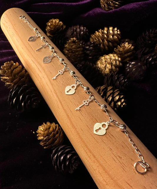 Silver Love Charms Bracelet
