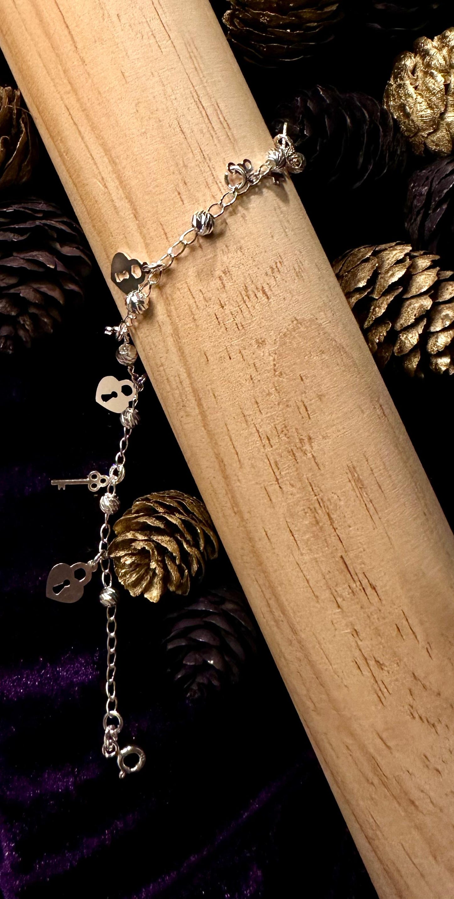 Silver Love Charms Bracelet
