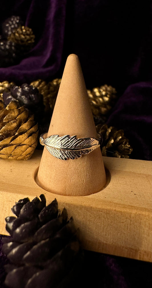 Silver Feather Ring