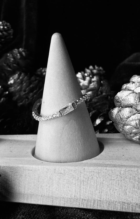 Silver Wave of Love Ring