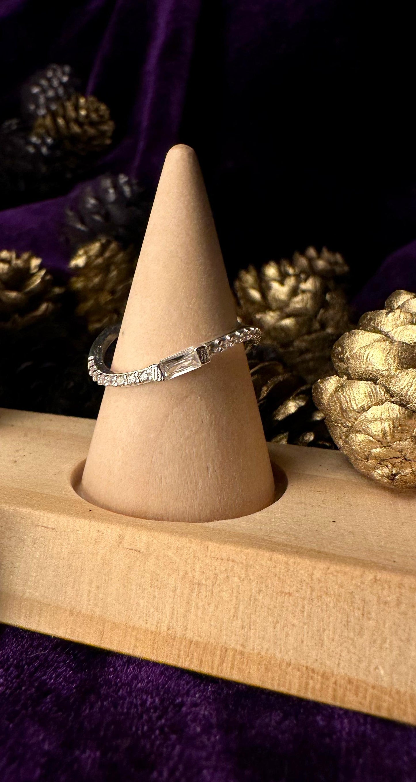 Silver Wave of Love Ring